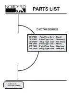 Norcold DC-0740W Parts List preview