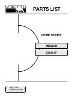 Norcold DE-390D Parts List preview