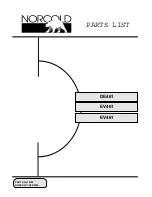 Preview for 1 page of Norcold DE-461 Parts List