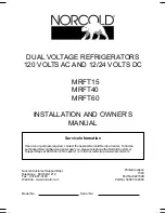 Preview for 1 page of Norcold MRFT15 Installation And Owner'S Manual