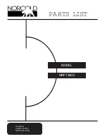 Preview for 1 page of Norcold MRFT360D Parts List