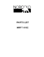 Preview for 1 page of Norcold MRFT615C Parts List