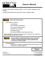 Norcold Polar N10LX Owner'S Manual preview