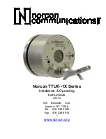 Norcon Communications TTU-1X Series User Manual preview