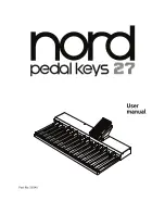 nord Pedal Keys 27 User Manual preview