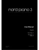 nord PIANO 3 User Manual предпросмотр