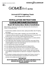 Preview for 1 page of Nordic Aluminium Global trac Htek Series Installation Instructions Manual