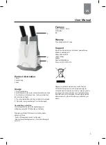 Preview for 5 page of Nordic Home Culture HTR-515 User Manual