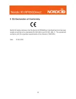 Предварительный просмотр 6 страницы Nordic ID RF650 Direct User Manual