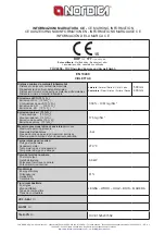 Preview for 85 page of Nordica GIULIETTA Instructions For Installation, Use And Maintenance Manual