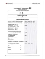 Предварительный просмотр 24 страницы Nordica Termosuprema Compact Installation And Operation Instructions Manual