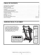 Предварительный просмотр 2 страницы NordicTrack 2150 Treadmill User Manual