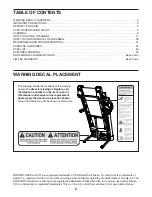 Preview for 2 page of NordicTrack 24887C.0 User Manual