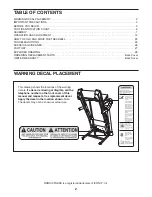 Предварительный просмотр 2 страницы NordicTrack 29836.1 User Manual