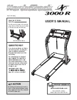 NordicTrack 3000r Treadmill User Manual preview