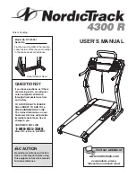 NordicTrack 4300 R NTL15941 User Manual preview