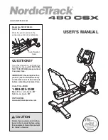 NordicTrack 480 Csx Bike Manual preview