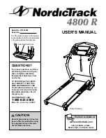 NordicTrack 4800r User Manual preview