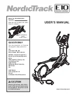 NordicTrack 600 Zne Elliptical Manual предпросмотр