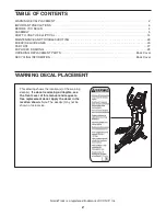 Preview for 2 page of NordicTrack 600 Zne Elliptical Manual