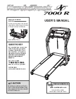 NordicTrack 7000r Treadmill User Manual preview