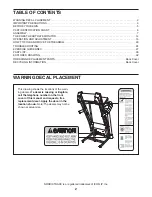 Preview for 2 page of NordicTrack 910 Zlt Cwl Treadmill User Manual