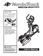 NordicTrack 9600 Elliptical Trainer Manual preview