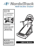 Preview for 1 page of NordicTrack 9600 INCLINE TRAINER User Manual