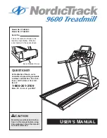 Preview for 1 page of NordicTrack 9600 Spn Dom Treadmill Manual