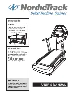 NordicTrack 9800 Spain Treadmill Manual preview