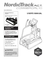 Предварительный просмотр 1 страницы NordicTrack A.c.t. 10 Elliptical Manual