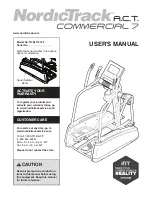 Preview for 1 page of NordicTrack A.c.t. 7 Elliptical Manual