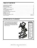 Preview for 2 page of NordicTrack A.c.t. 7 Elliptical Manual