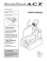 Preview for 1 page of NordicTrack A.C.T. NTEL08911.0 User Manual