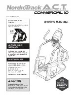 Preview for 1 page of NordicTrack A.C.T. NTEL71615 User Manual