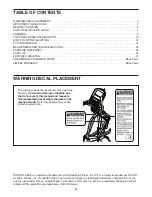 Preview for 2 page of NordicTrack A.C.T. NTEL71615 User Manual