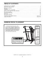 Preview for 2 page of NordicTrack A2350 Pro Treadmill User Manual