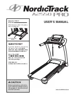 NordicTrack A2550 Pro Treadmill User Manual preview