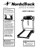 Preview for 1 page of NordicTrack Apex 4100i User Manual