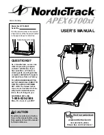 NordicTrack Apex 6100xi User Manual preview