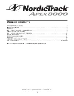 Preview for 2 page of NordicTrack Apex 8000 User Manual