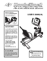 Предварительный просмотр 1 страницы NordicTrack AudioRider R400 User Manual