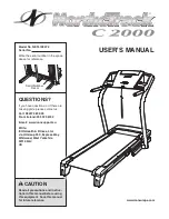 NordicTrack C 2000 Treadmill User Manual preview