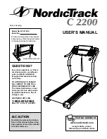 NordicTrack C 2200 User Manual preview