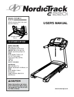 NordicTrack C 220i User Manual preview