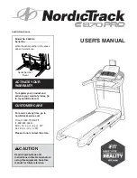 NordicTrack C 970 Pro Treadmill User Manual preview