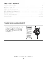 Preview for 2 page of NordicTrack C2 Si Bike User Manual