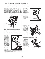 Preview for 11 page of NordicTrack C2 Si Bike User Manual