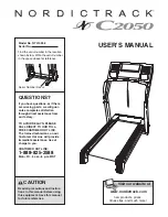 NordicTrack C2050 Treadmill User Manual preview