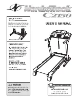 NordicTrack C2150 Treadmill User Manual preview